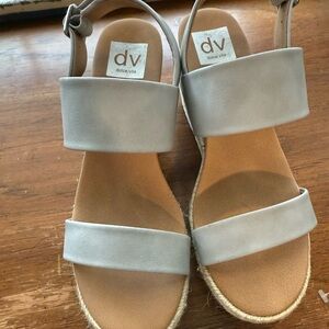 Dolce Vita Women's Light Gray Wedge Sandals
